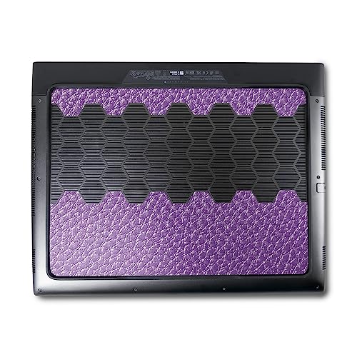 Image of MightySkins Carbon Fiber Skin Compatible with Alienware M18 R1 (2023) Full Wrap Kit - Purple Pleather | Protective, Durable Textured Carbon Fiber Finish | Easy to Apply | Made in The USA