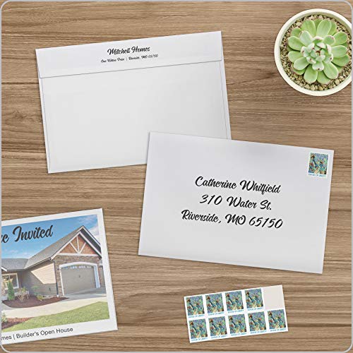 Columbian Invitation & Greeting Card Envelopes, A9, 5-3/4" X 8-3/4", Self-Seal Closure, Straight Flap, White Wove, 100/Box (Colo468) #TOP5