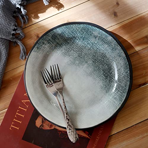 Gufaith Melamine Dinnerware Sets 6 Pcs, Melamine Plates, Outdoor Dinner Plates, Dishes Set For 6, Plates Set Green Plates Serving Platter, Unbreakable, Dishwasher Safe, Bpa Free,Green #TOP2