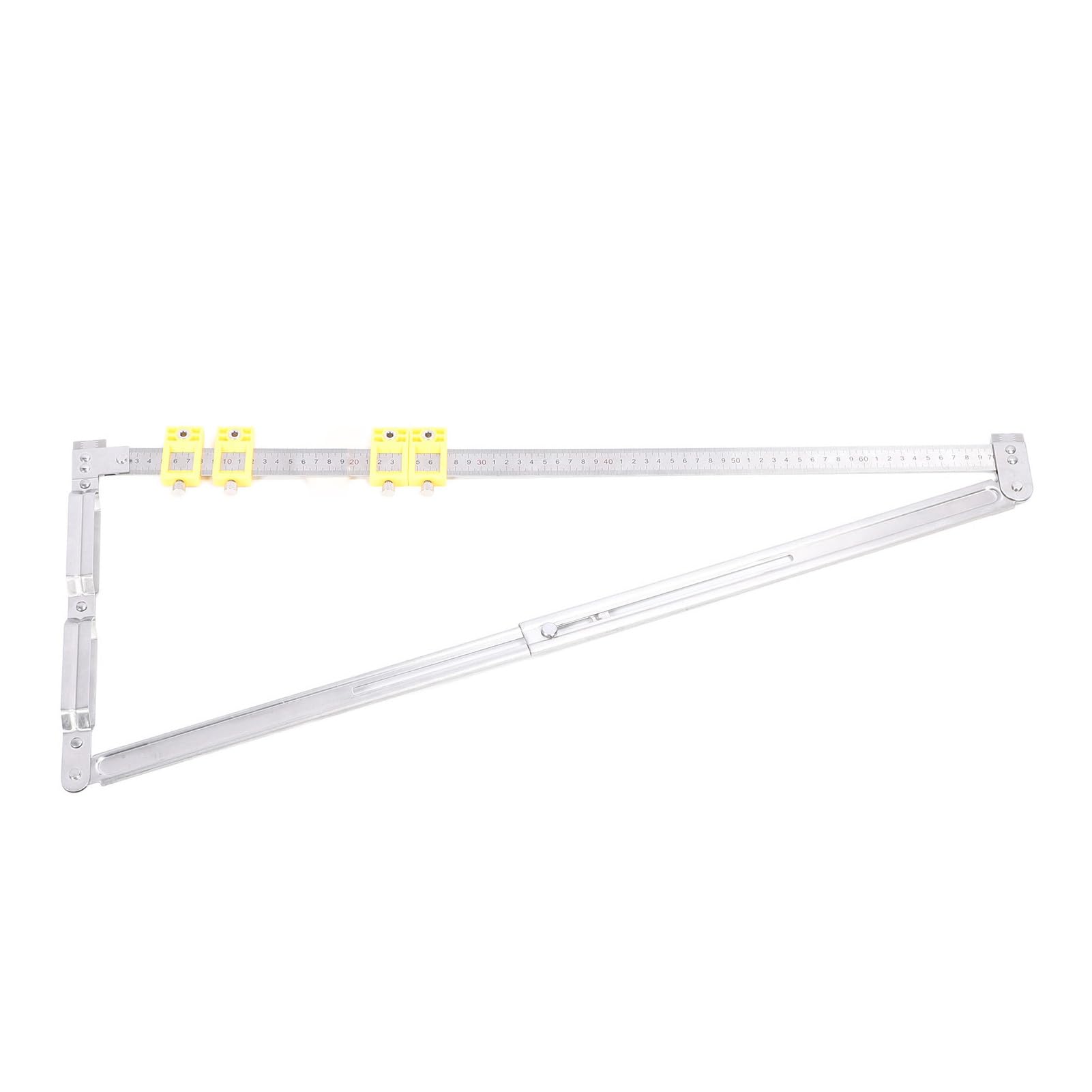 FTVOGUE Righello di Posizionamento Connettore Nascosto 2 in 1, Strumento di Tracciamento Telescopico in Acciaio Inossidabile per Progetti di Lavorazione del Legno, Strumento di Misurazione Portatile
