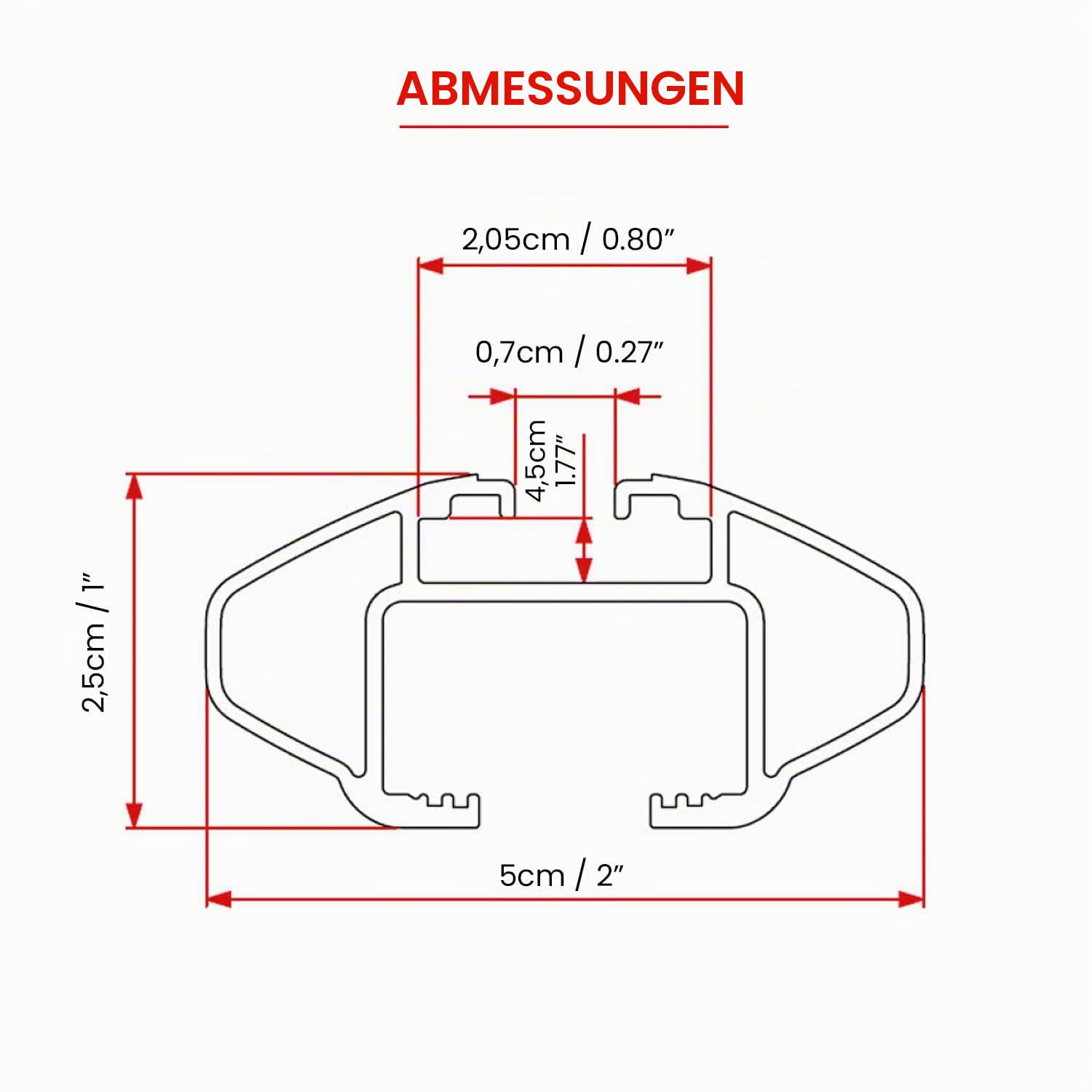 OMAC Dachträger Aluminium TÜV geprüft für Citroen Berlingo 2008-2018 – Für Standard Dachreling – T Nut – Max 90 kg – 2 Schlösser Schwarz