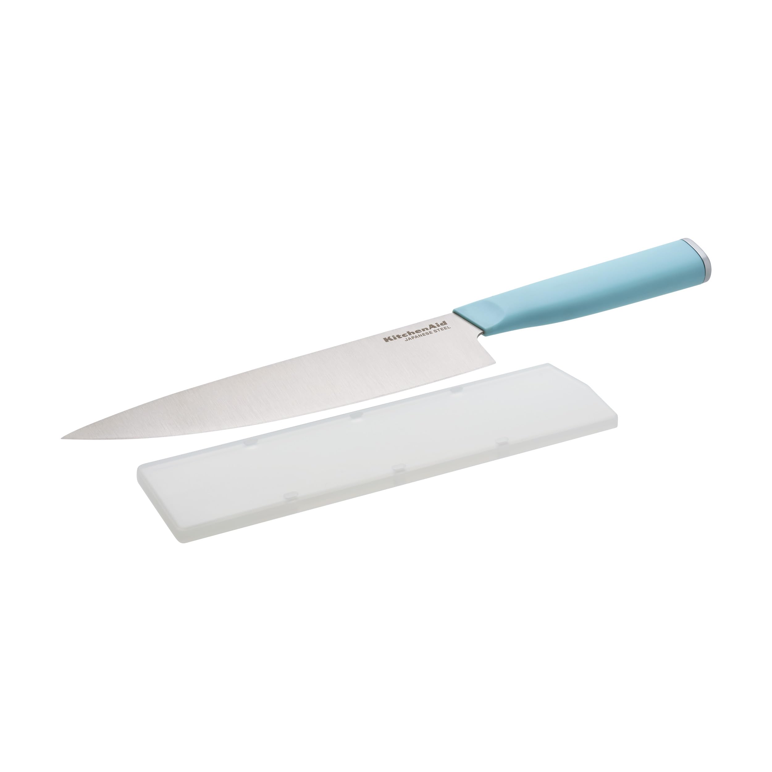 KitchenAid Classic Chef Couteau de cuisine tranchant en acier inoxydable japonais à haute teneur en carbone Bleu 20,3 cm