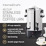 Homecraft CUDS45SS Quick-Brewing Stainless Steel 1000-Watt Automatic 45-Cup Double-Faucet Urn, Coffee, Espresso, Water, Tea, Hot Chocolate - Image 2