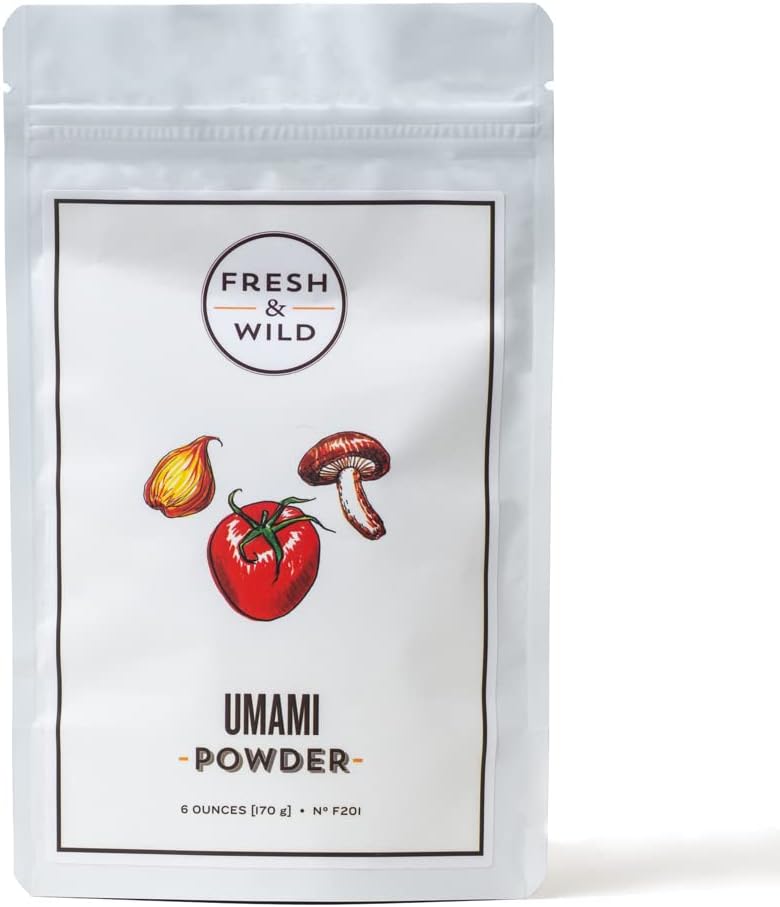 - Umami Seasoning Powder/Dust | All Natural, Vegan, Gluten-Free | For Cooking with Grilled Fish, Roasted Meats, Soups, Stews, Sausage & More| 6 oz | Gourmet, Chef-Inspired Ingredients