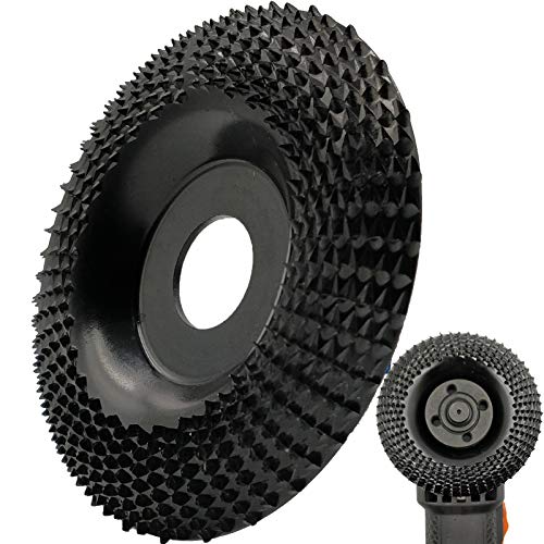 Winbyoan Wood Carving Disc 7/8 Bore Wood Shaping Disc Wood Tungsten Carbide Grinding Wheel for Sanding Carving Shaping Polishing Grinding Wheel Plate (4Inch, Arc Type, Black) Winbyoan Wood Carving Disc 7/8" Bore Wood Shaping Disc Wood Tungsten Carbide Grinding Wheel for Sanding Carving Shaping Polishing Grinding Wheel Plate (4Inch, Arc Type, Black)