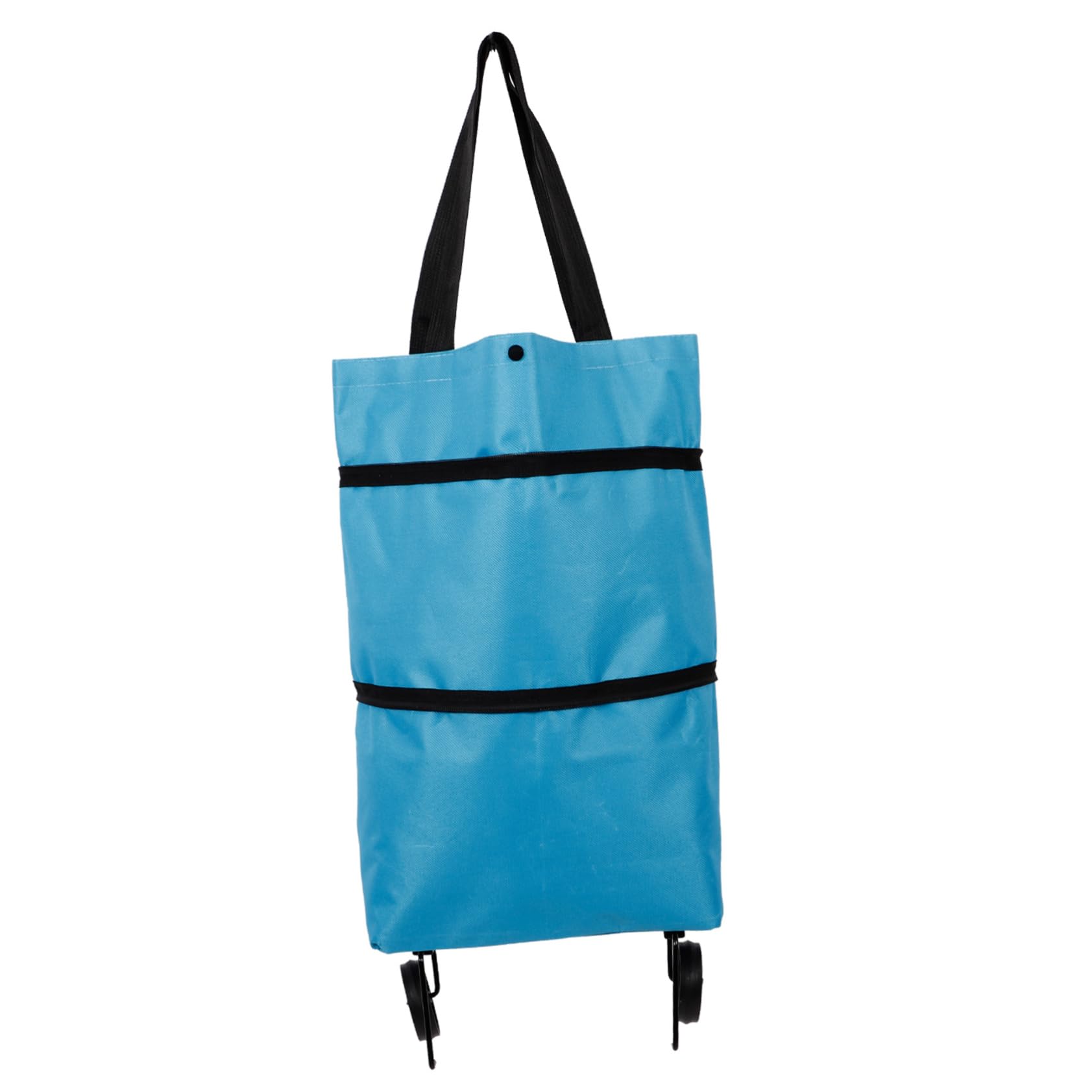 OFFSCH Shopping Pulley Bag Shopping Cart Tote Bags Travel Laundry Bags Shopping Bags Storage Bags Folding Shopping Trolley Shopping Grocery Trolley Bag Grocery Bag Oxford Cloth Sky-Blue