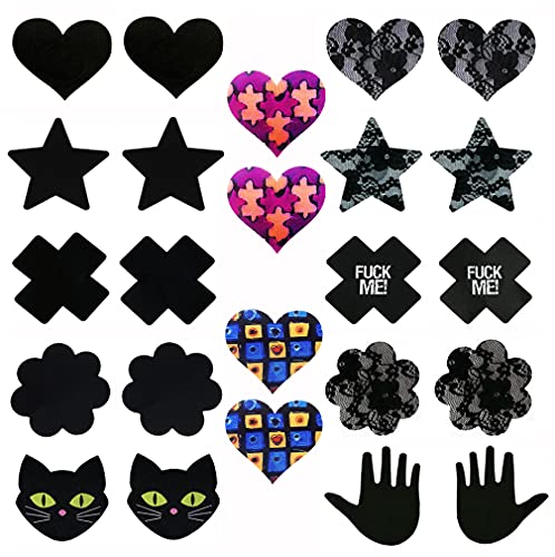 Cloho Self Adhensive Nipple Covers Disposable Lingerie Breast Pasties Petals, 10Pairs4, Medium #TOP1