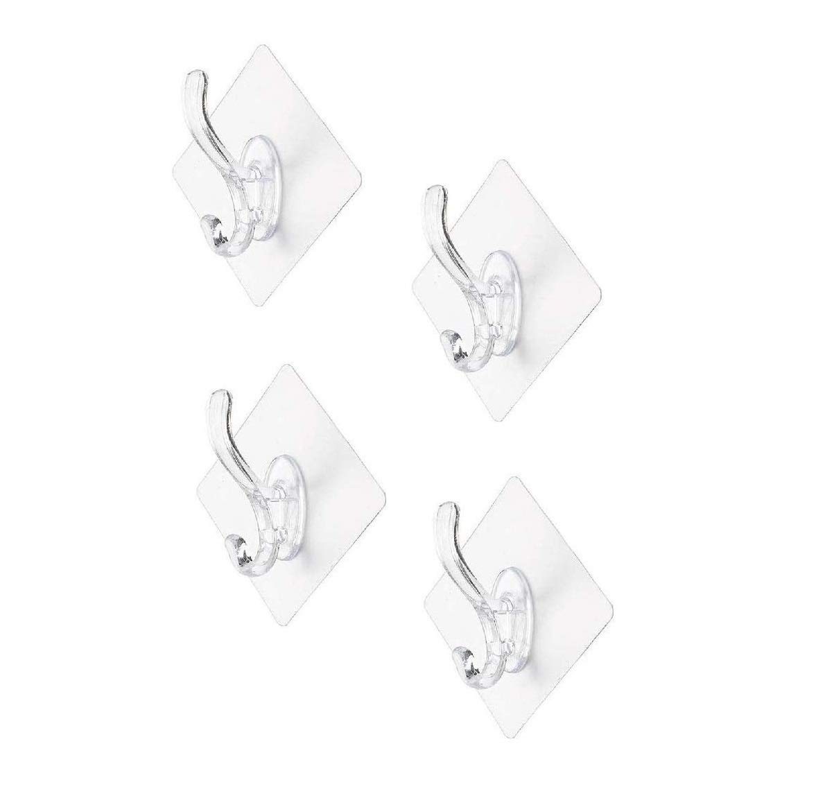 XENOTY Multi-Functional Self Adhesive Wall Hook Creative Towel Hooks for Bathrooms Kitchen and Oil Proof Transparent Heavy Duty Hook (4, Creative Hook)