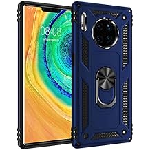 Compatible with Huawei Mate 30 Cover,Compatible with Huawei Mate 30 Phone Case with Ring Stand 2 in 1 Cases Cover Blue