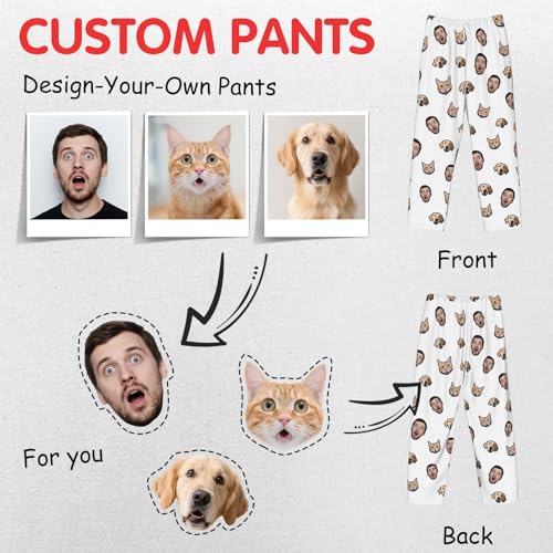 Custom Pajama Pants,Customizable Pajamas, Customized Pajama with Logo/Photo/Face, funny gifts3