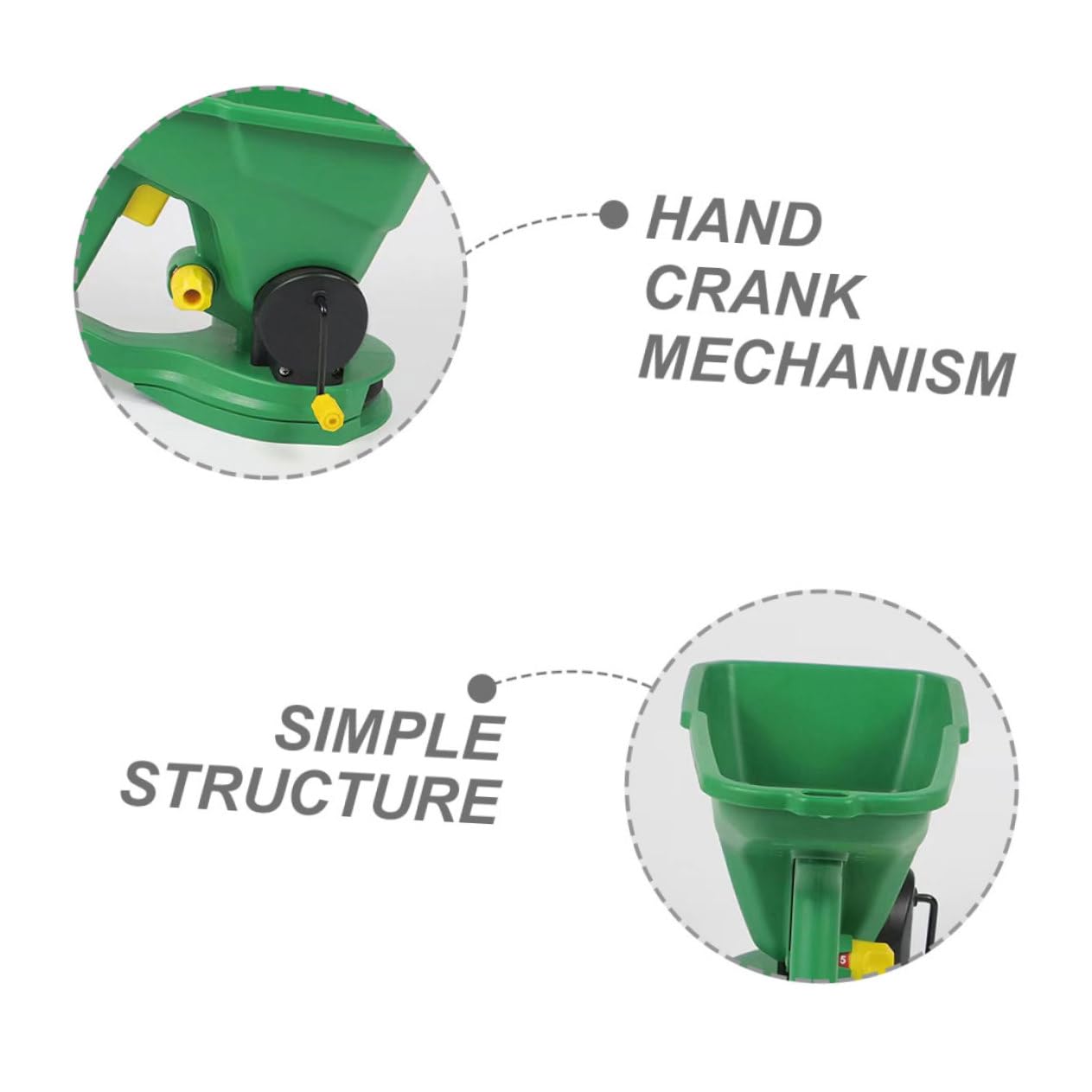 Handkurbel-saatstreuer Für Garten Und Landwirtschaft Tragbarer Handstreuer Mit Einstellbaren Einstellungen Für Präzise Samenverteilung Und Umweltfreundlichem Design