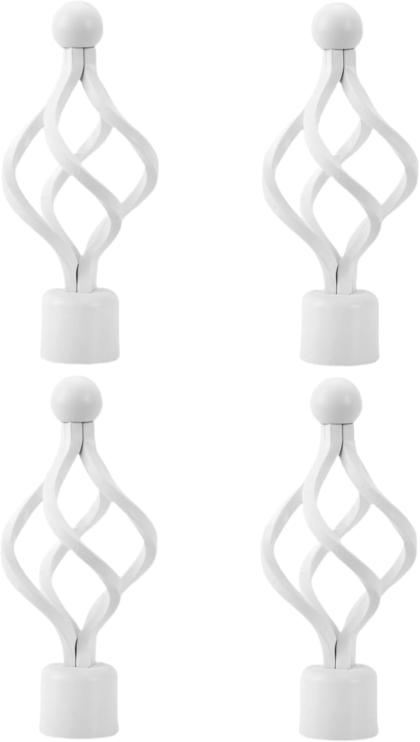 Curtain Rod Finial ABS material 22mm 25mm 28mm Roman rod end decorative head electroplating process home curtain rod seal white 25mm