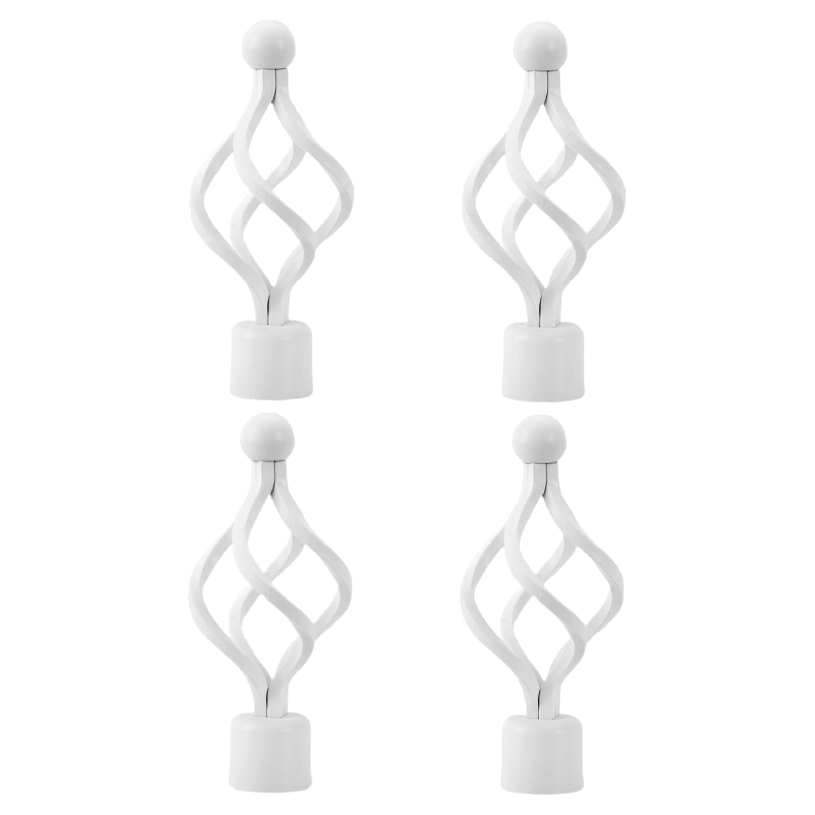 Curtain Pole Ends Iron art 22mm 25mm 28mm Roman rod end decorative head electroplating process home curtain rod seal white 25mm