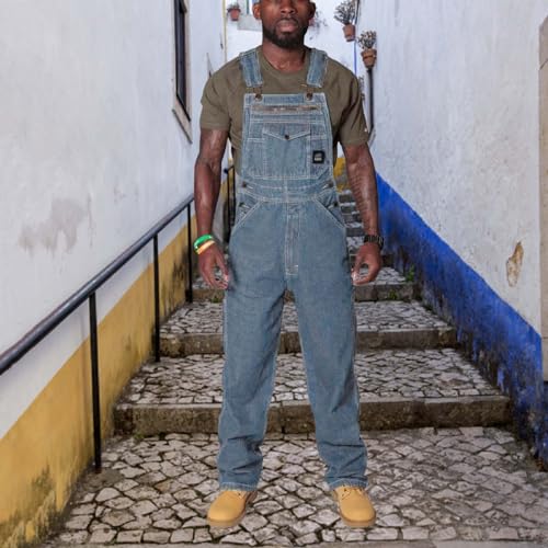 Traje de pantalón retro vaquero con bolsillos tipo pantalones cargo 3