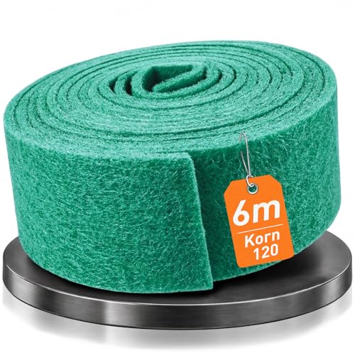 General Purpose Scuff Pads - Cuttable, 6m x 100mm, P120 Grit, Wet/Dry Reusable Sanding Sheets for Paint Prep, Auto Body, Woodworking &amp; DIY