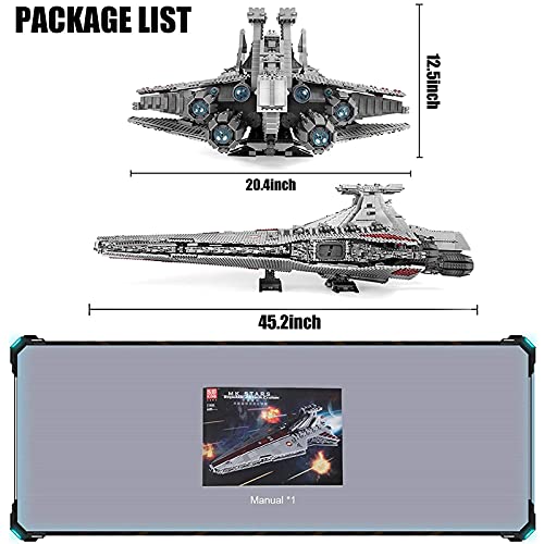 FYHCY Technik Raumkreuzer Modell, 21005, 6685 Teile Sternenzerstörer Angriffskreuzer Groß MOC Klemmbausteine Set Montage… – Bild 7