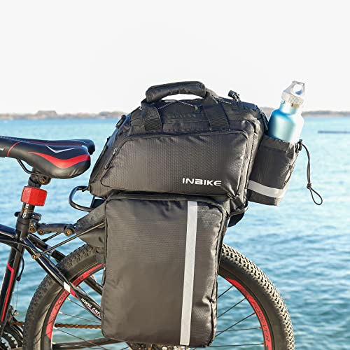 Locallion Bike Trunk Bag Expandable Bike Rack Bags 35L Bike Panniers Rear Seat Cargo Bag Bicycle Rack Trunks Convertible Handbag #TOP6