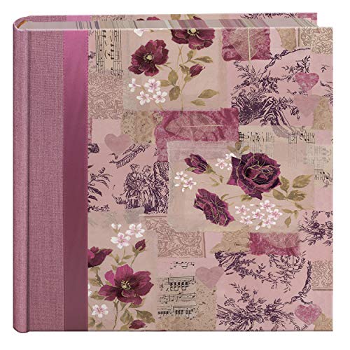 Álbum de fotos Pioneer Photo Albums, diseño con cinta rosa, 200 bolsillos para fotos de 10x15 cm, tela y papel, estilo jardín miniatura 1