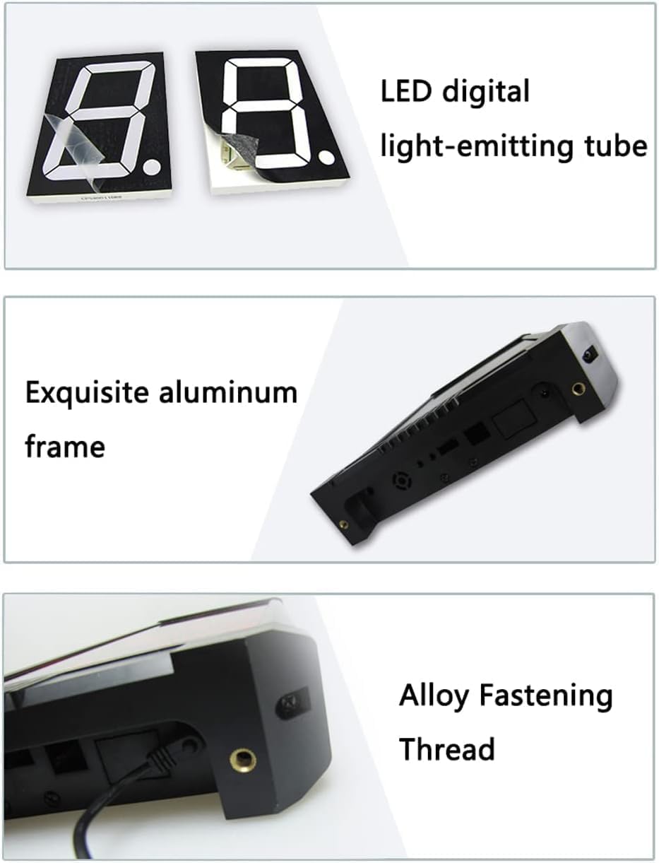 11-Digit Electronic Scoreboard Game Timer with Remote Control, 5 Levels of Brightness Adjustable, for Basketball, Baseball, Football and Tennis Games,