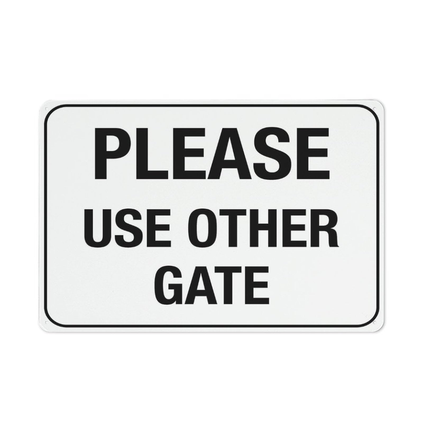 Peiyeety A06 Please Use Other Gate Sign 12X16 Inches Tin Sign Great For Garden And Yard Wall Decor