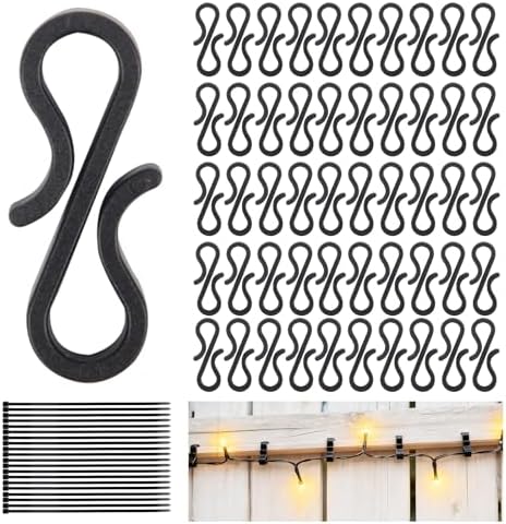150pcs Gutter Clips for Outdoor Lights S Gutter Hooks for Garden ...