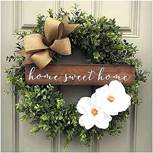 Couronne de Noël artificielle pour porte d'entrée qui reste verte tout l'hiver