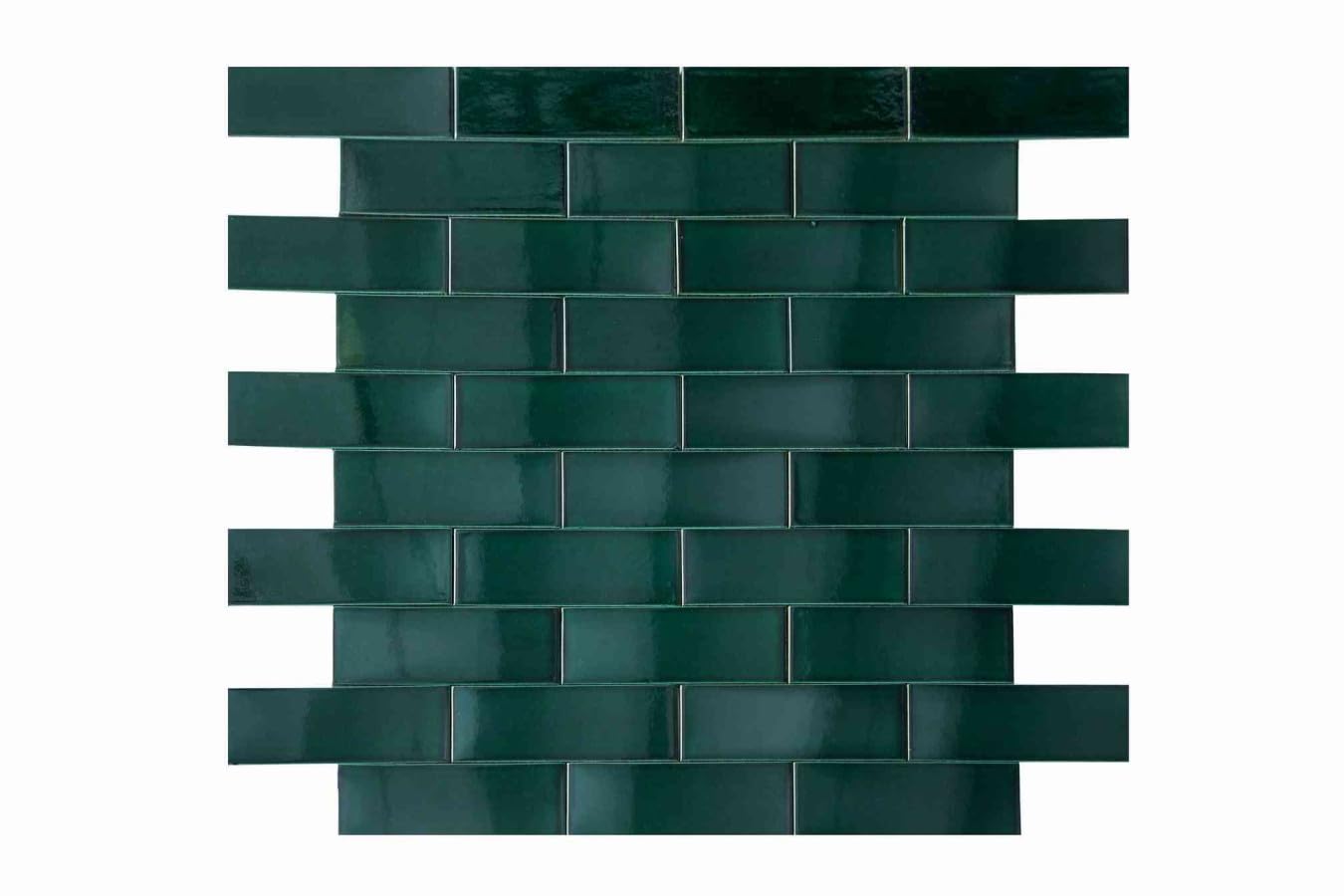 Cerames Azulejos de mosaico verde verde brillante verde - mosaico de cerámica mexicana Talavera, México azulejos para cocina, baño, pared posterior de la cocina Un paquete de 35 azulejos verde oscuro