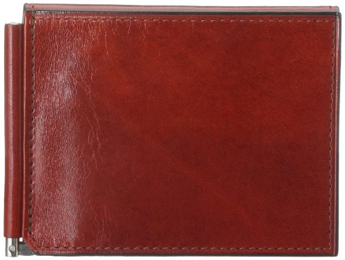 Bosca Men's Wallet, Old Leather Money Clip With Pocket, Cognac #TOP12
