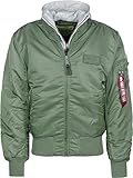Alpha Industries Herren Fliegerjacke MA-1 D-Tec, Green, Gr. M