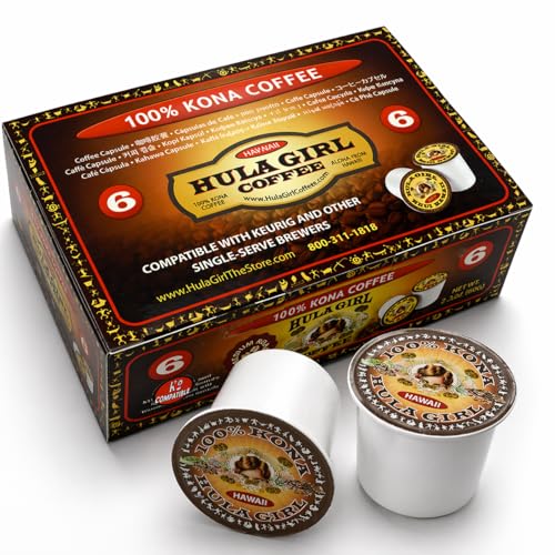 Hula Girl Kona Coffee K-Cup, Medium Roast for Keurig K2