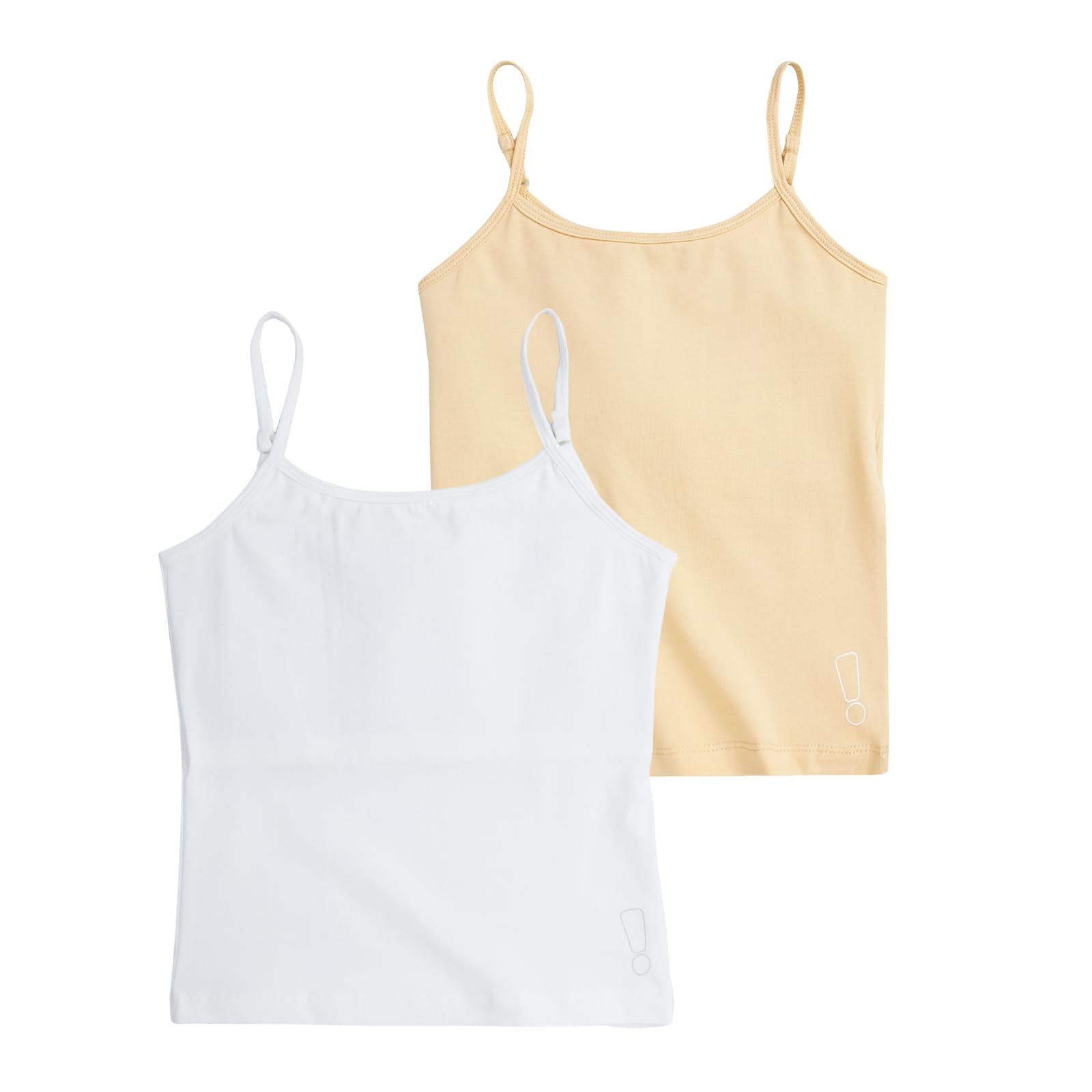 YouGotPlanB Cotton Padded Camisole | Pack of 2 | Ages 8-16 Years | Built-in Light Padding | Full Coverage | Perfect for School - Image 3 thumbnail