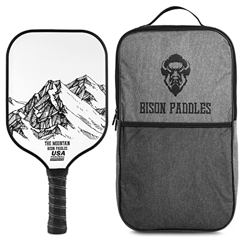 Bison Paddles: Carbon Graphite Pickleball Paddles - Lightweight Pickleball Rackets | Honeycomb Composite Core Improves Pickle Ball Placement and Increases Power | Durable Unibody Construction