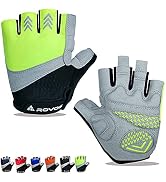 ROVOS Bike Gloves Men & Women Cycling Gloves Bicycle Gloves 5mm Absorbing Padded Half Finger Brea...
