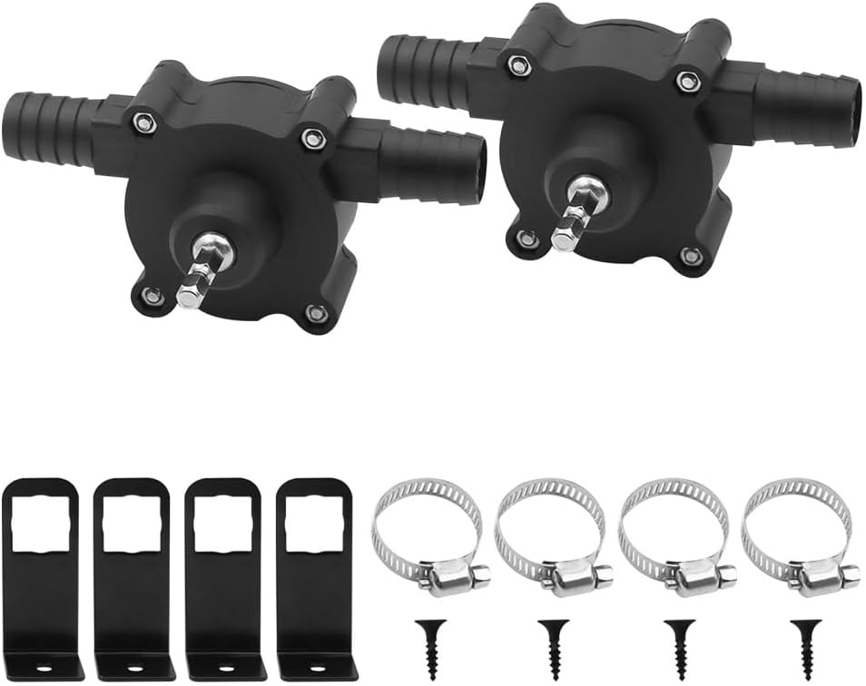 Self Priming Transfer Pump, Electric Drill Water Pump Portable Hand Pumps with Mounting Accessories for Pumping, Drainage, Irrigation