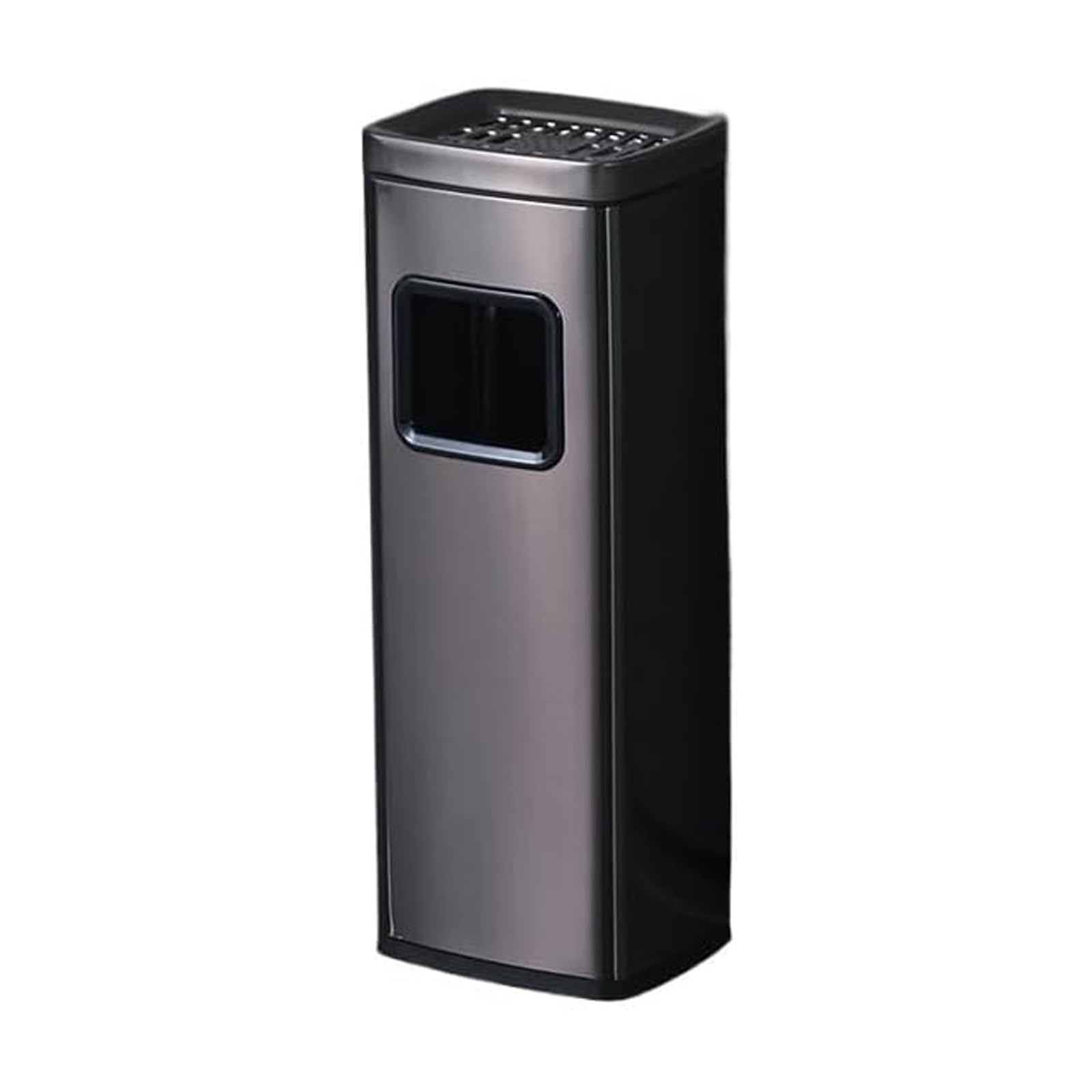 IUokLU Stainless Steel Ashtray & Cigarette Butt Collector Trash Can for Restaurants Home Use - Commercial Hotel Smokers Bin（Brown-L）