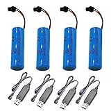 [Li-ion Akku Parameter] - Größe: 6,3 x 1,85 cm, Gewicht: 38g, Kapazität: 1200 mAh/Stück, Spannung: 3,7 V, Anschlussleiste: SM-2P.