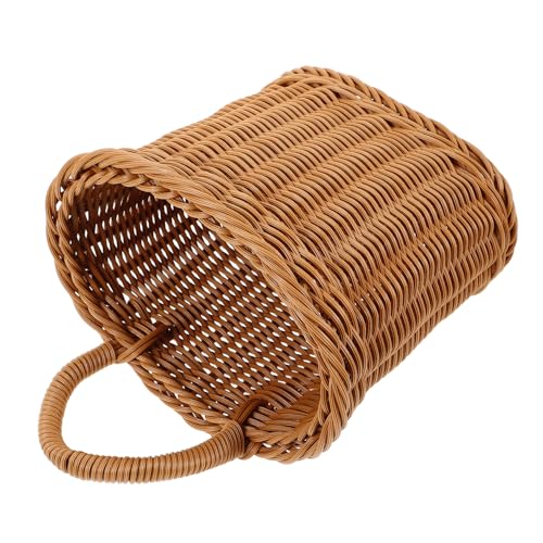 BRIGHTFUFU Wall Hanging Storage Basket Premium Door Organizer for Kitchen Seasonings Decorative Design Multi Purpose Home Storage Natural Touch Decor