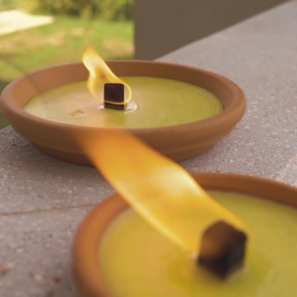 Virsus Candela citronella 15 cm in coccio, Candele per Esterno di Terracotta Set da 10 Pezzi Giardinaggio antizanzare Feste ed Eventi