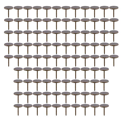 100個 フラットヘッド サムタック ホーム業界家具装飾 室内装飾 ネイルプッシュピン ブロンズトーン 16mm*20mm