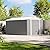 Patiowell 12 x 8 FT Outdoor Storage Shed, Steel Shed Storage House with Design of Lockable Doors, Utility and Tool Storage for Garden, Patio, Backyard, Outside use, Gray