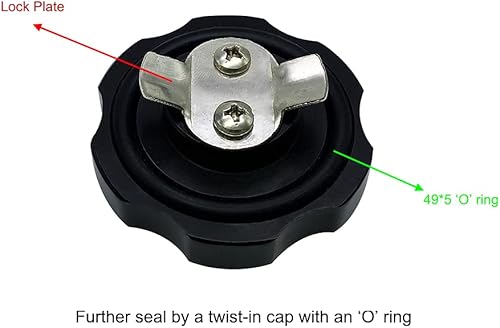 Miniatura 3 de Universal 3" x 10" polvo de aluminio del tanque de desbordamiento del refrigerante del radiador cubierto negro