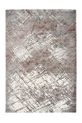 Lalee Wohlfühlteppich mit sehr weicher Haptik, Beige-Silber, 80 x 150 cm