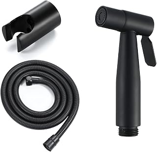 VNIBCJPN Kit de rociador for Inodoro, rociador de Mano, Accesorio de latón de un Solo Mango for baño de Mascotas, higiene Personal, Taburete, Acabado Negro