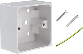Extra Deep Surface Mounted Back Box/Pattress - 1-Gang - Depth 47mm