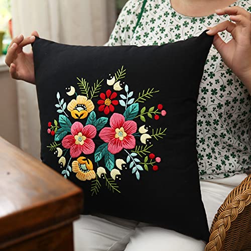Embroidery Kit Pillowcase DIY Kit Cushion Cover Pillow Cover Embroidery Kit - Image 2