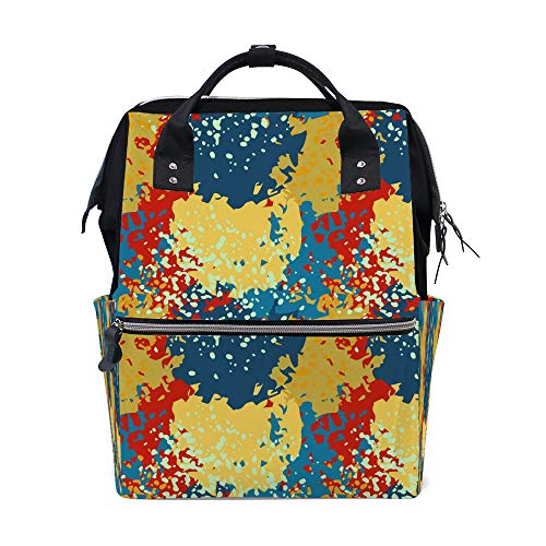 Sac à dos multifonction de ville motif coloré tendance mode pour femme urbaine