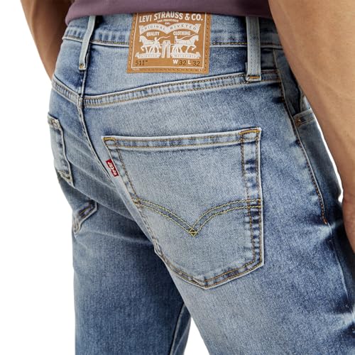 Image of Levi's Men's Blue Regular Fit Mid Rise Jeans