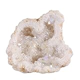 CrystalTears Natural Clear Crystal Quartz Cluster Geode Druzy Home Decoration Gemstone Mineral Specimen 1.37