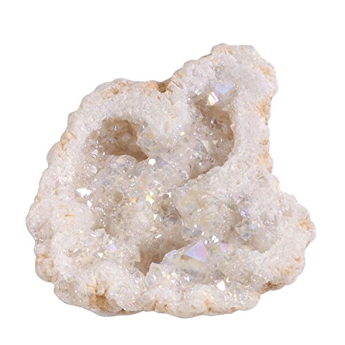 CrystalTears Natural Clear Crystal Quartz Cluster Geode Druzy Home Decoration Gemstone Mineral Specimen 1.37