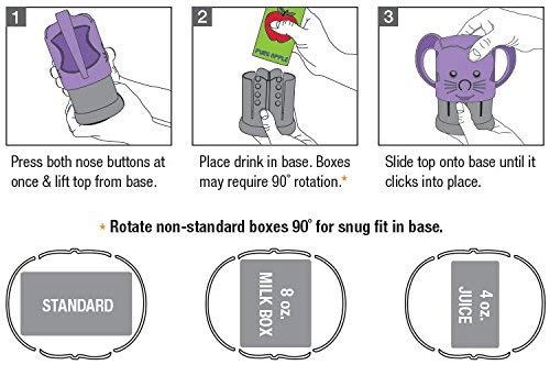 image for InchBug MyDrinky Pouch Holder No Squeeze, Reusable Drink Holder for Ki